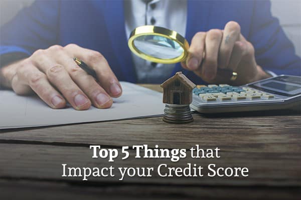 Factors that can affect credit score